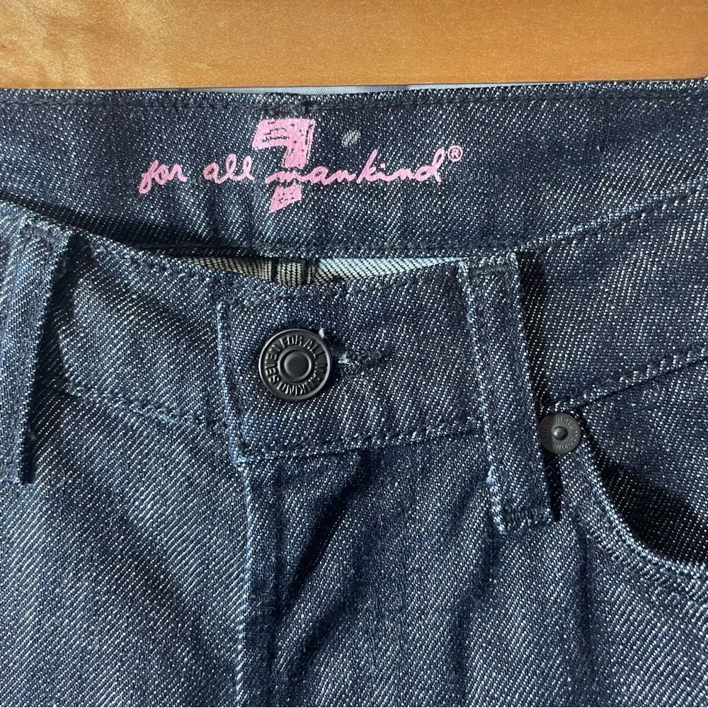 7 For All Mankind Skull Crop Low-Rise Jeans Size 26 - Picture 12 of 12
